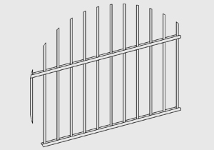 Double wire panel 8/6/8, mesh 50 x 200 mm