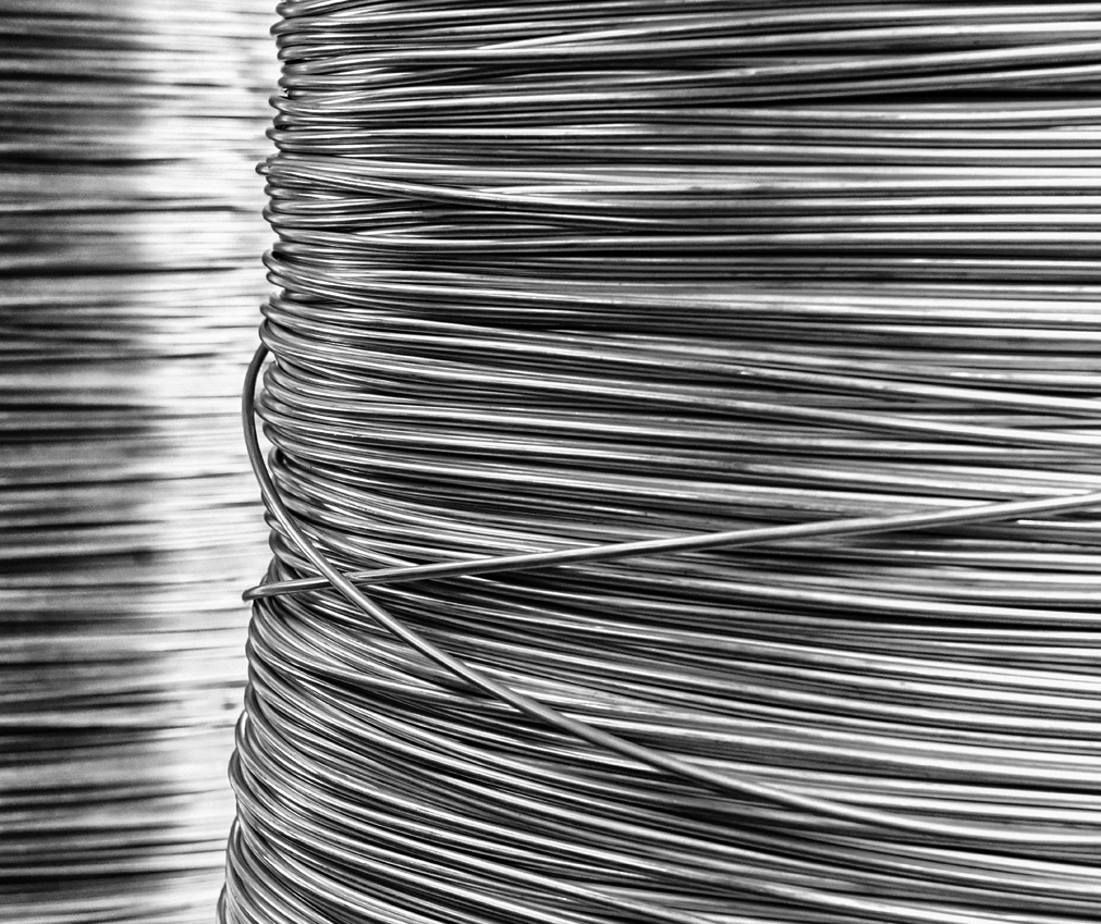 Galvanised wire on coil